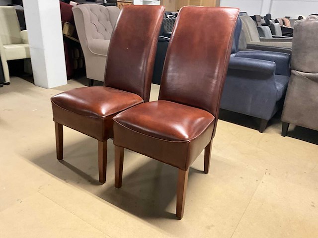 Lederen eetkamerstoel (2x) - afbeelding 4 van  11