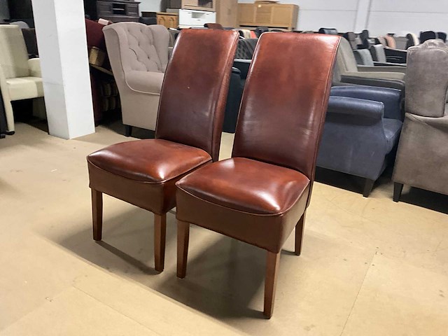 Lederen eetkamerstoel (2x) - afbeelding 5 van  11