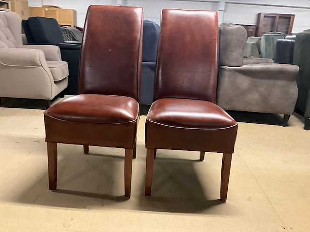 Lederen eetkamerstoel (2x) - afbeelding 7 van  11