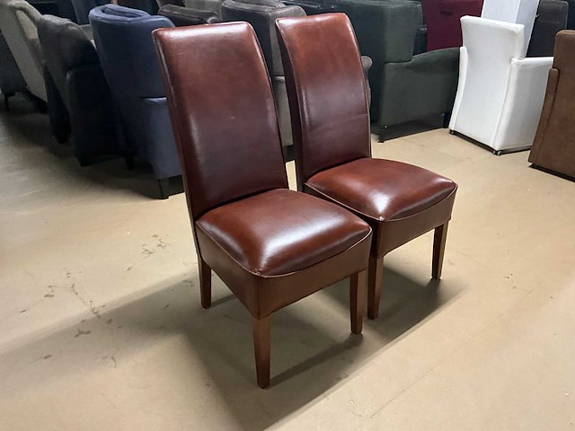 Lederen eetkamerstoel (2x) - afbeelding 9 van  11