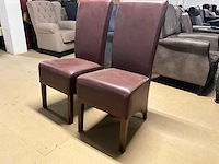 Lederen eetkamerstoel (2x) - afbeelding 1 van  10