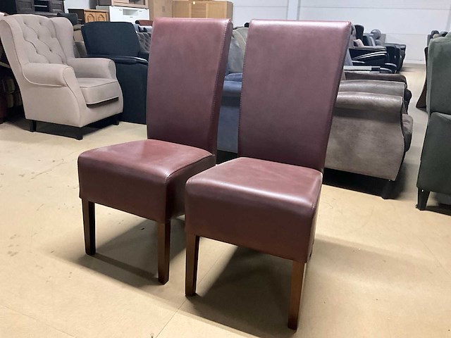 Lederen eetkamerstoel (2x) - afbeelding 3 van  10