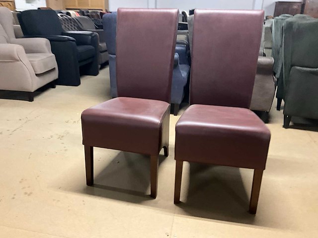 Lederen eetkamerstoel (2x) - afbeelding 5 van  10