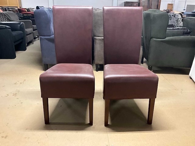 Lederen eetkamerstoel (2x) - afbeelding 6 van  10