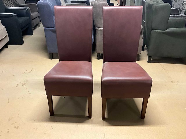 Lederen eetkamerstoel (2x) - afbeelding 7 van  10