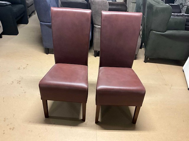 Lederen eetkamerstoel (2x) - afbeelding 8 van  10