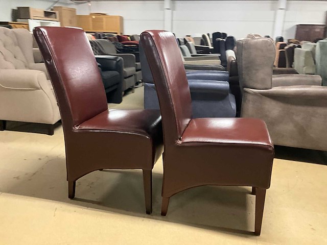 Lederen eetkamerstoel (2x) - afbeelding 2 van  13