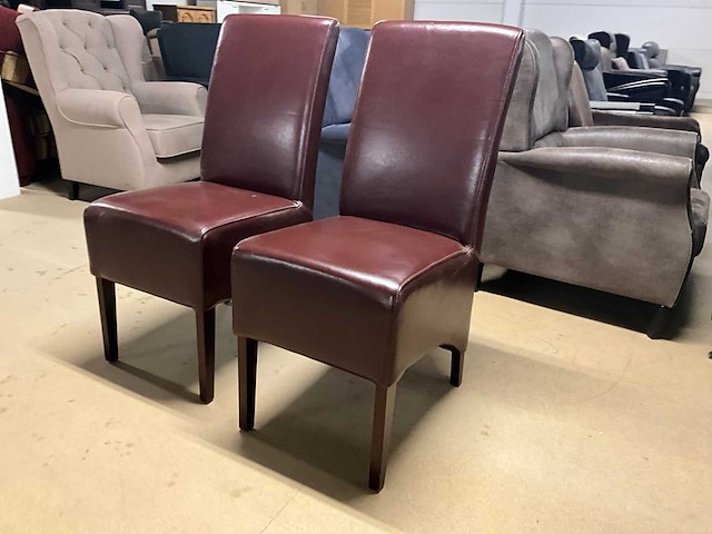 Lederen eetkamerstoel (2x) - afbeelding 6 van  13