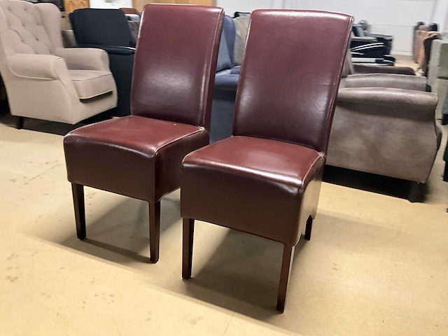 Lederen eetkamerstoel (2x) - afbeelding 8 van  13