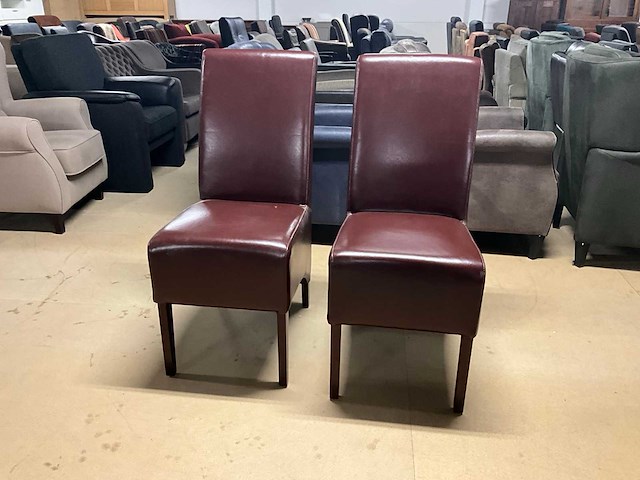 Lederen eetkamerstoel (2x) - afbeelding 9 van  13