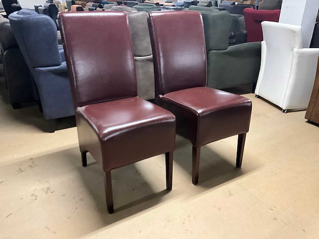 Lederen eetkamerstoel (2x) - afbeelding 12 van  13