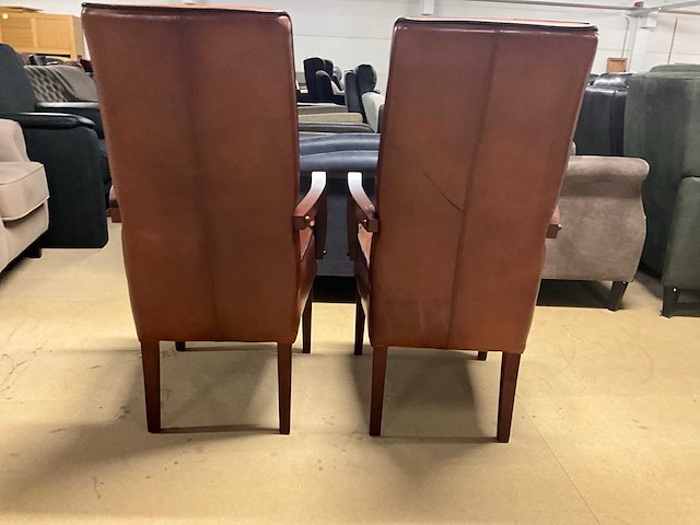 Lederen eetkamerstoel (2x) - afbeelding 4 van  12