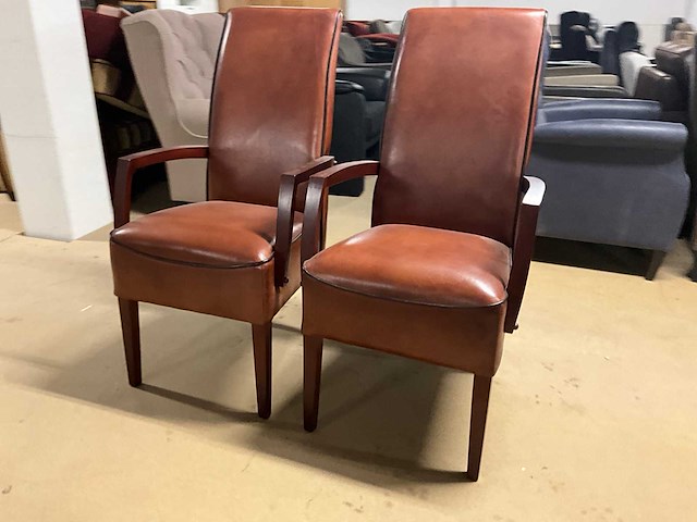 Lederen eetkamerstoel (2x) - afbeelding 5 van  12