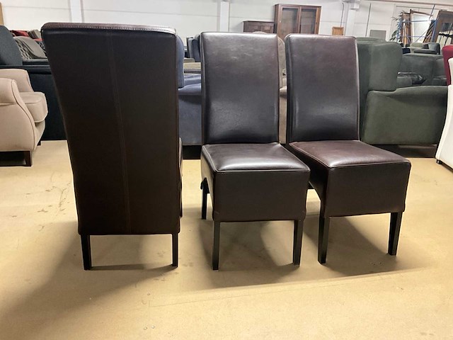 Lederen eetkamerstoel (3x) - afbeelding 3 van  12