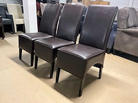 Lederen eetkamerstoel (3x) - afbeelding 1 van  12