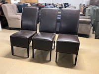 Lederen eetkamerstoel (3x) - afbeelding 8 van  12