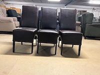 Lederen eetkamerstoel (3x) - afbeelding 10 van  12