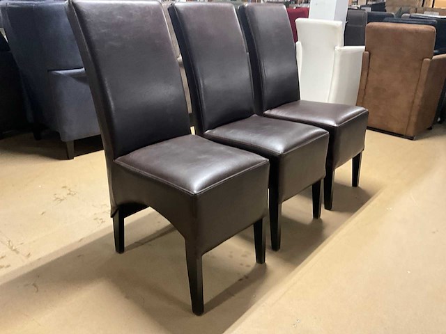 Lederen eetkamerstoel (3x) - afbeelding 12 van  12