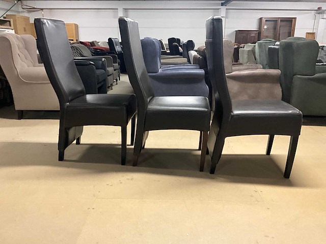 Lederen eetkamerstoel (3x) - afbeelding 2 van  11