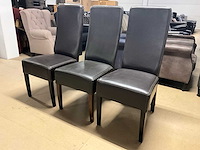 Lederen eetkamerstoel (3x) - afbeelding 1 van  11