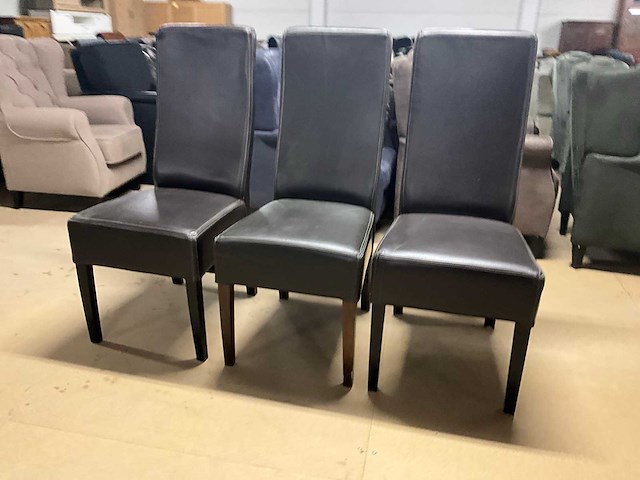 Lederen eetkamerstoel (3x) - afbeelding 5 van  11