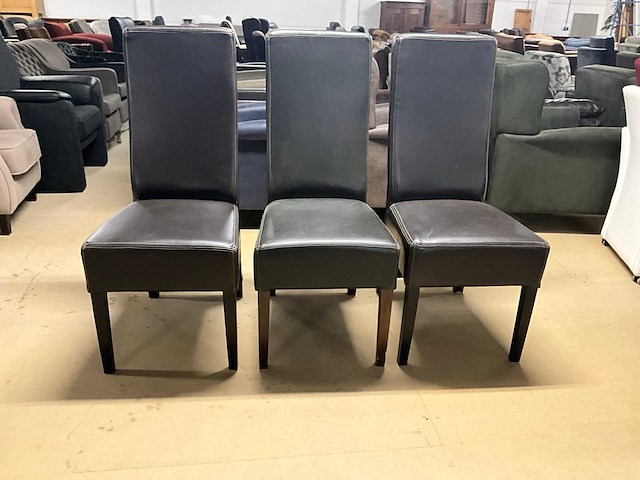 Lederen eetkamerstoel (3x) - afbeelding 8 van  11