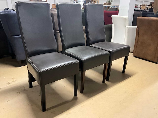 Lederen eetkamerstoel (3x) - afbeelding 9 van  11