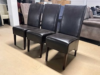 Lederen eetkamerstoel (3x) - afbeelding 1 van  9