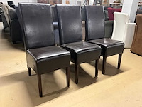 Lederen eetkamerstoel (3x) - afbeelding 6 van  9