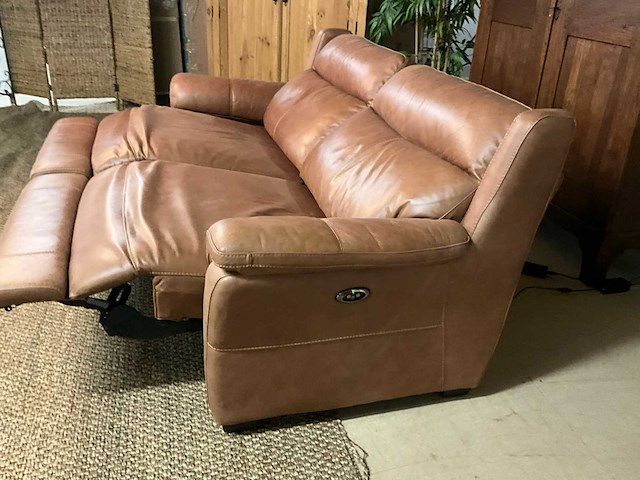 Lederen elektrische bankstel 2.5p - afbeelding 8 van  16