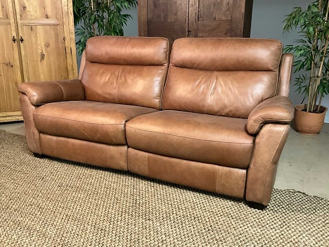 Lederen elektrische bankstel 2.5p - afbeelding 1 van  16