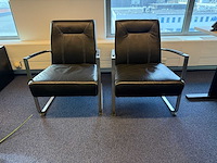 Lederen fauteuil (2x) - afbeelding 1 van  4