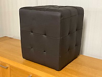 Lederen poef - afbeelding 1 van  5