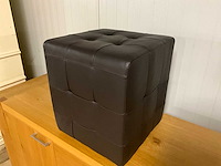 Lederen poef - afbeelding 2 van  4