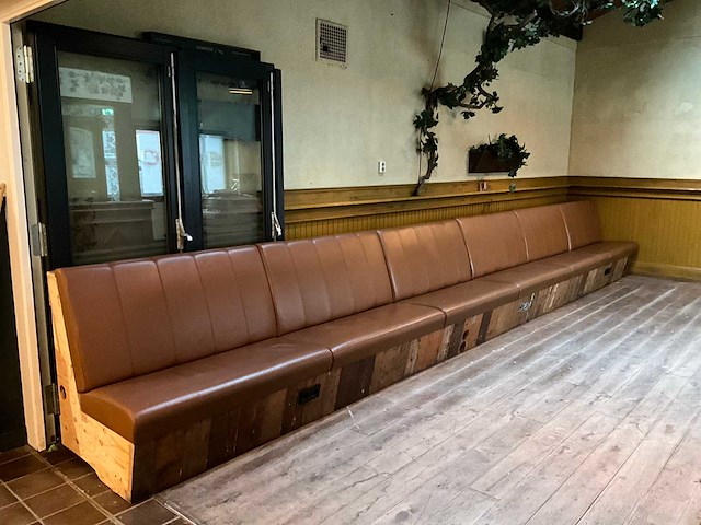 Lederen restaurantbank - afbeelding 6 van  11