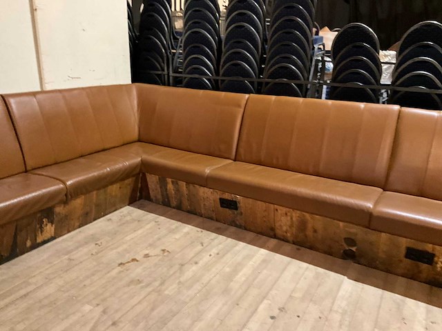 Lederen restaurantbank - afbeelding 3 van  4