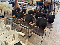 Lederen restaurantstoel (9x) - afbeelding 2 van  7