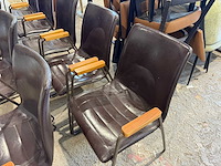Lederen restaurantstoel (9x) - afbeelding 5 van  7