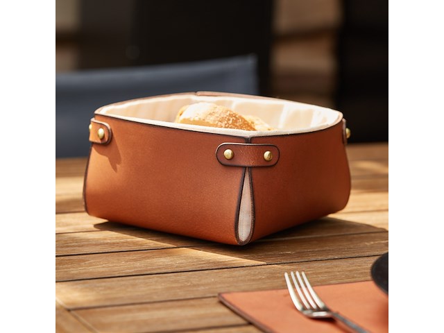 Lederen tafelset 15 delig, served with style, brown, 2026 - afbeelding 4 van  7