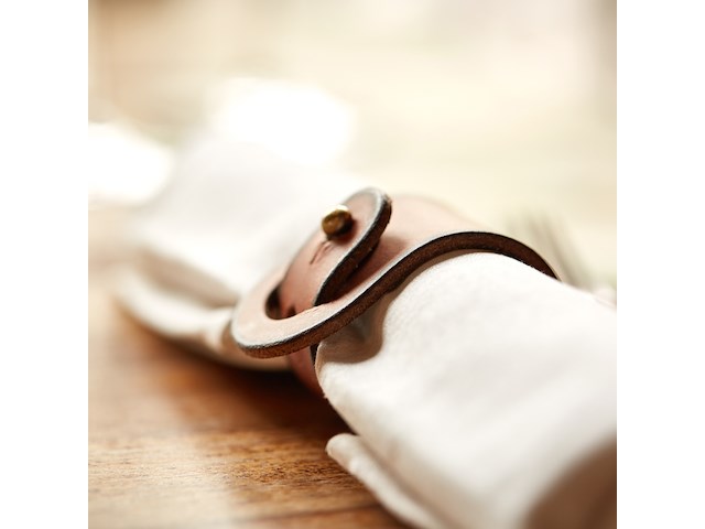 Lederen tafelset 15 delig, served with style, brown, 2026 - afbeelding 6 van  7