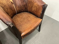 Lederen tubchair (2x) - afbeelding 7 van  8