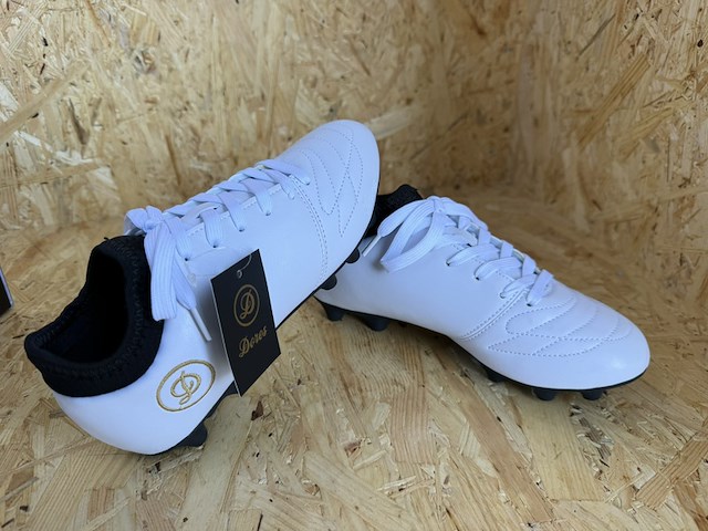Lederen voetbalschoenen - paar dores boots, wit, 35 - afbeelding 1 van  5