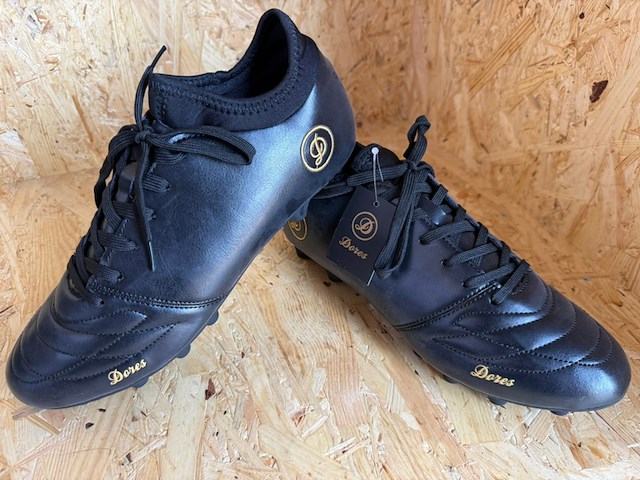 Lederen voetbalschoenen - paar dores boots, zwart, 43 - afbeelding 1 van  4