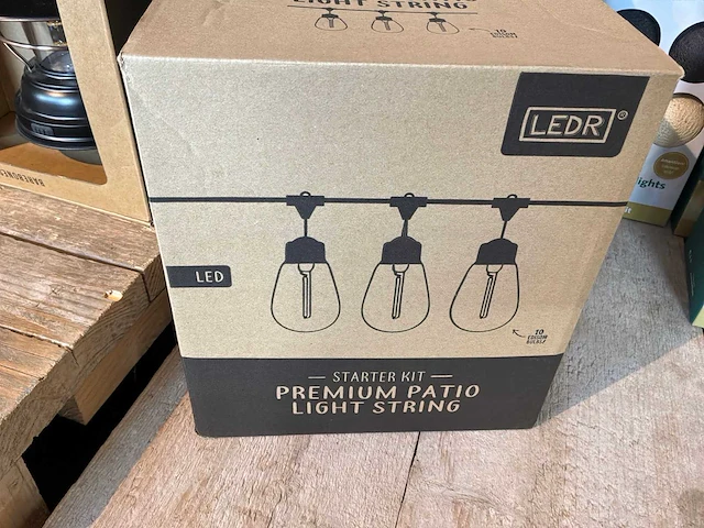 Ledr patio light string set campinglamp - afbeelding 3 van  4