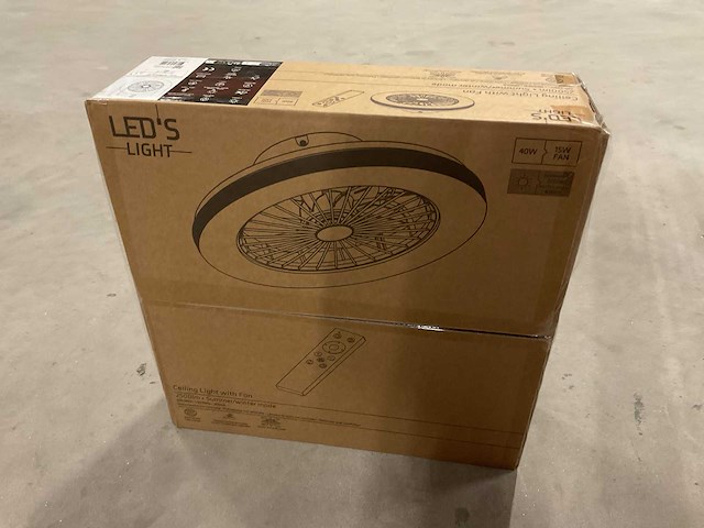 Led’s light led plafondlamp met ventilator - afbeelding 2 van  3