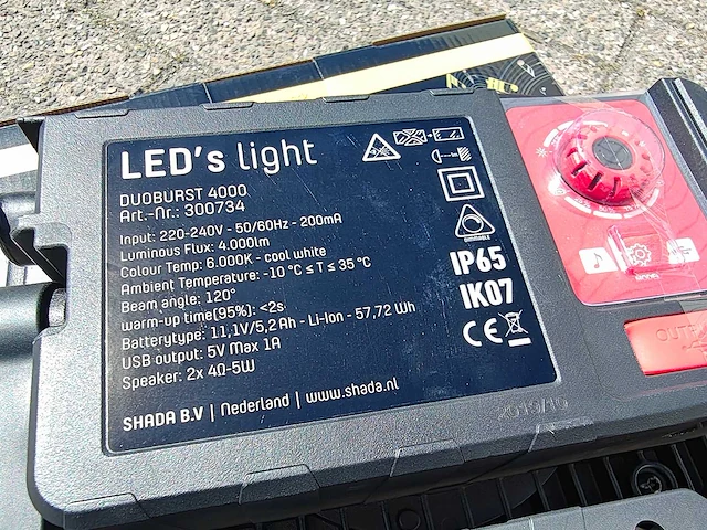 Leds work - duoburst 4000 - radio & led lamp - afbeelding 6 van  7