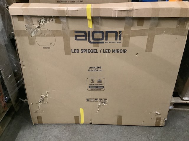 Ledspiegel met verwarming 120 x 100 cm aloni, zonopkomst - afbeelding 2 van  4
