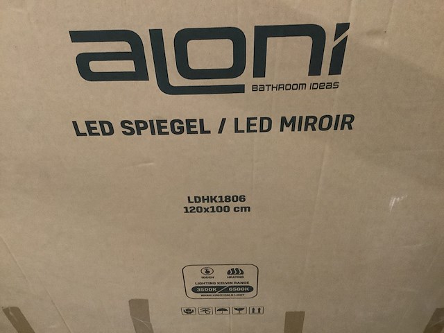Ledspiegel met verwarming 120 x 100 cm aloni, zonopkomst - afbeelding 3 van  4