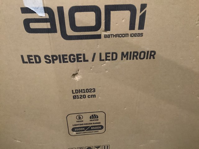 Ledspiegel rond 120 cm aloni, ldh1023 - afbeelding 3 van  4