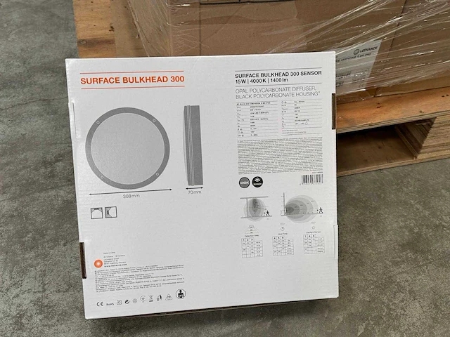 Ledvance - surface bulkhead 300 sensor - led plafond- en wandarmaturen (160x) - afbeelding 4 van  7